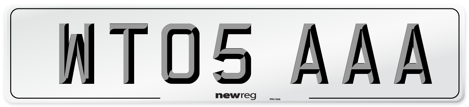 WT05 AAA Number Plate from New Reg
